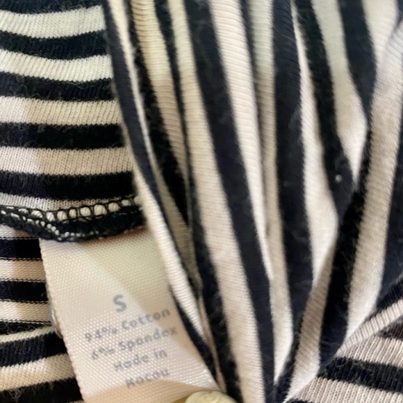Black & white pinstripe fitted turtleneck, BP, sz SM - Picture 5 of 6